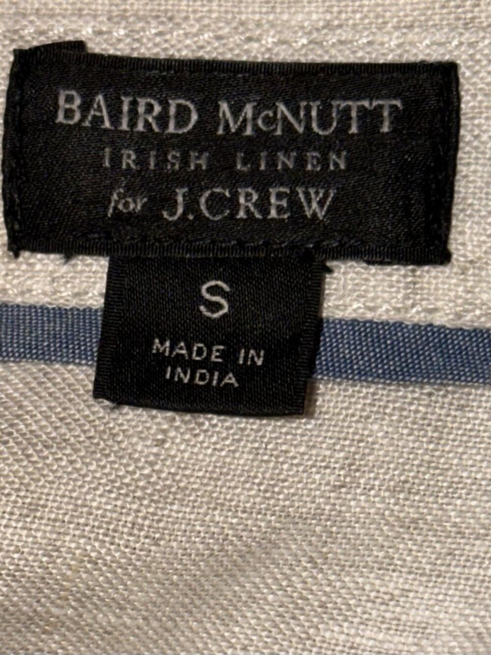 Baird McNutt Irish Linen Beige Shirt Dress for J Crew Small Lagenlook Preppy - Picture 4 of 9
